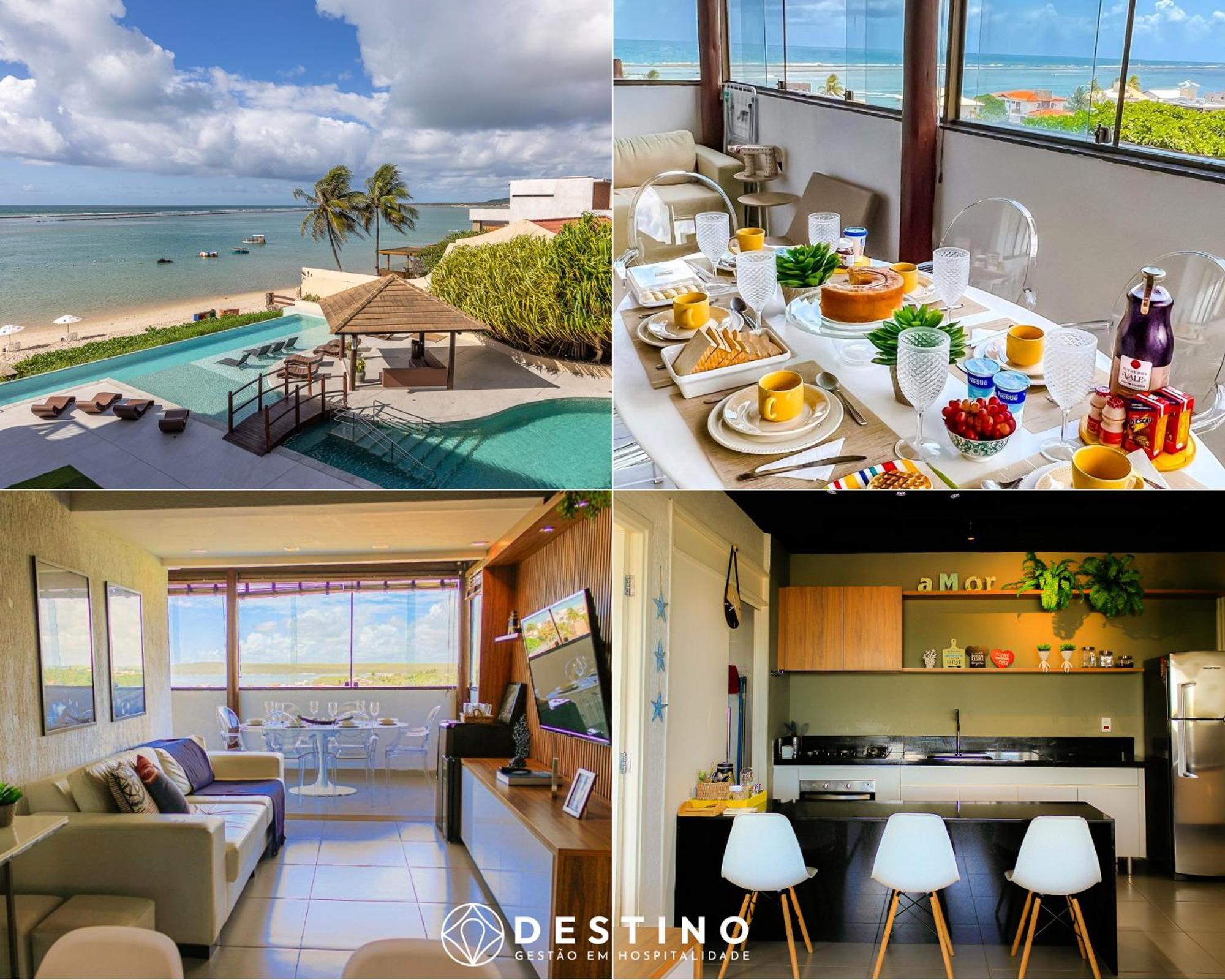 Cobertura Em Barra Bali, Exclusiva Pe Na Areia, Luxo E Vista Deslumbrante - Destino Bsm 402 Barra de São Miguel Exterior foto
